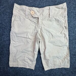 Billy Blues Shorts Womens 4 Tan Khaki Cotton Low Rise Bermuda Made in USA